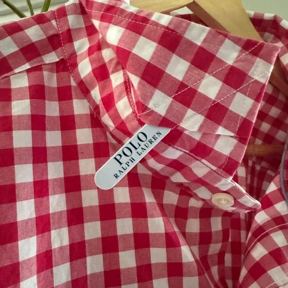 Ralph Lauren Red and White Checkered Shirt - Picture 5 of 5